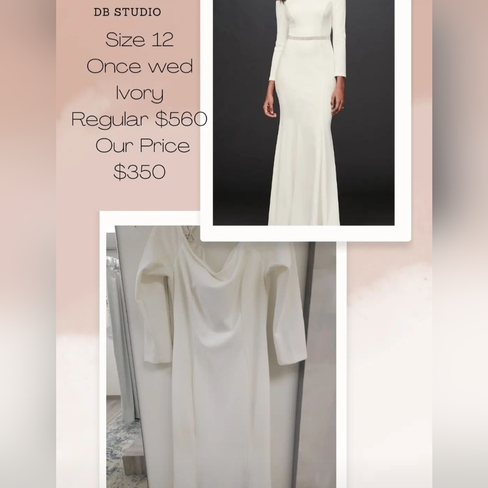 DB Studio Wedding Dress size 10, ivory